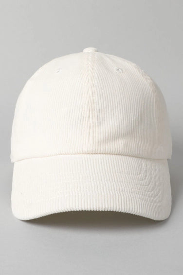 Corduroy Baseball Hat - Cream