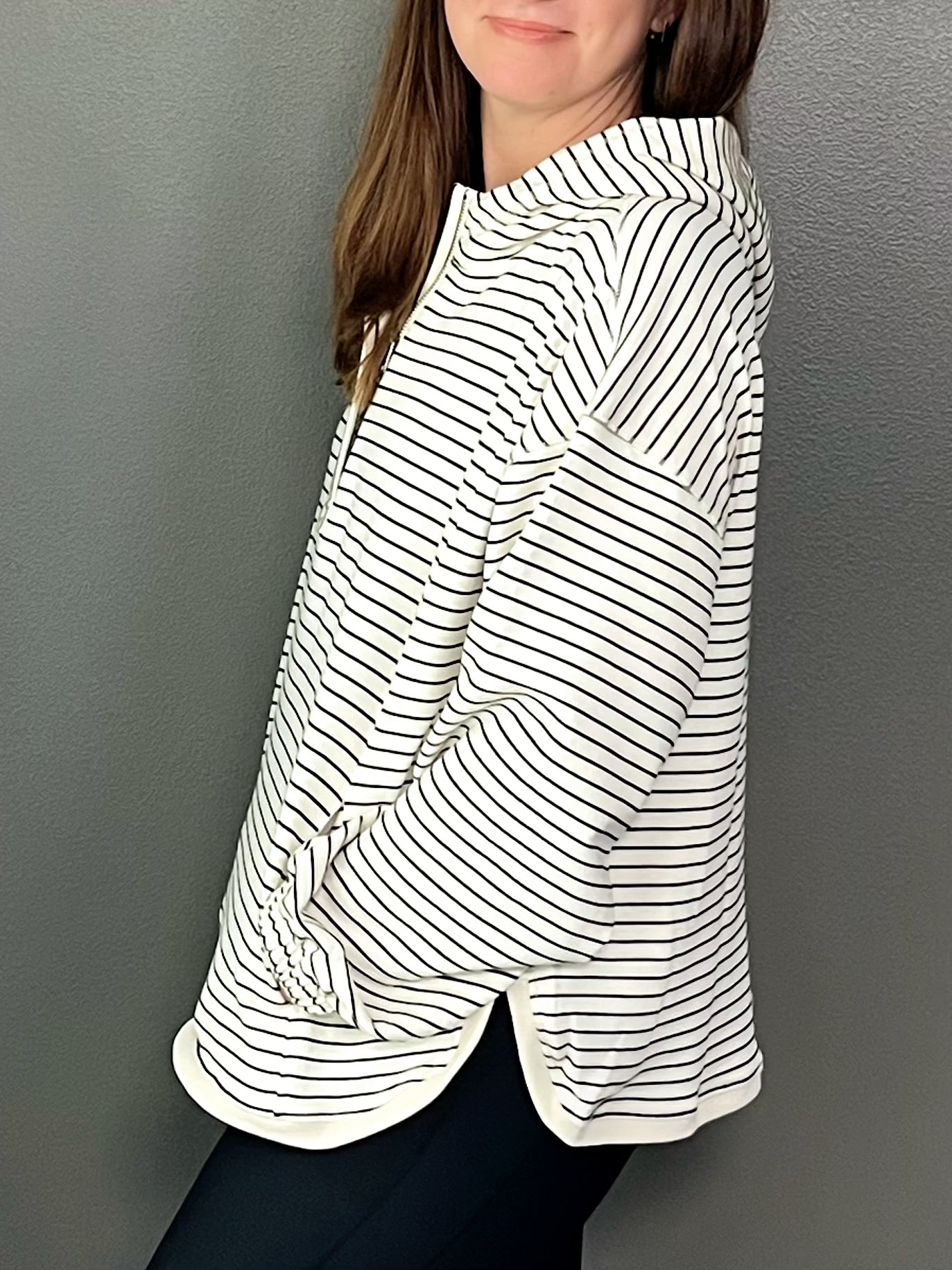 Camron Striped Hooded Pullover