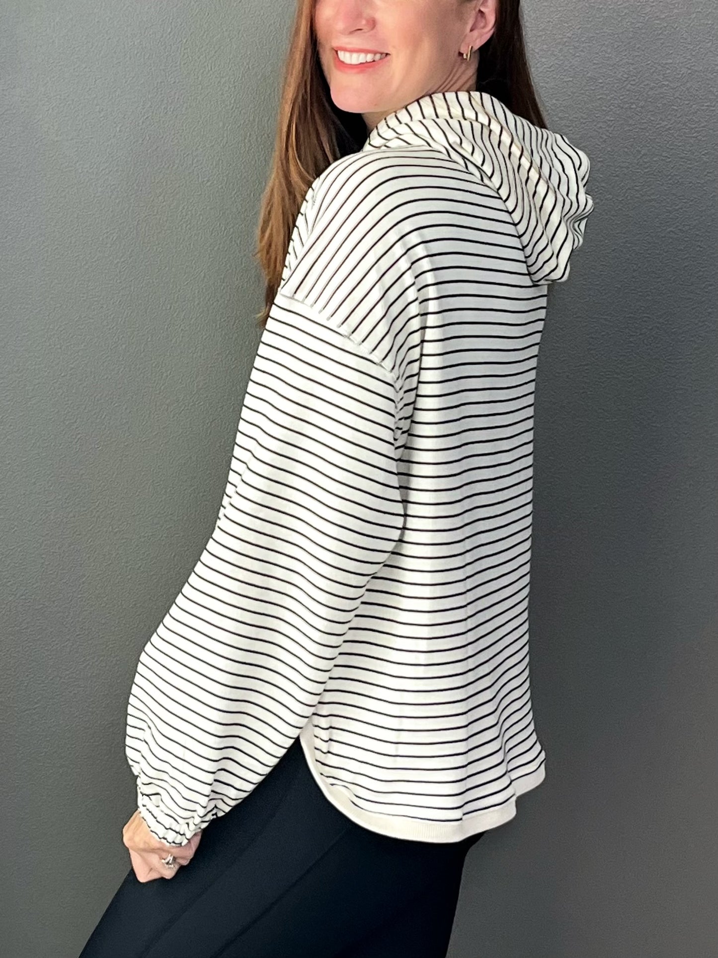Camron Striped Hooded Pullover