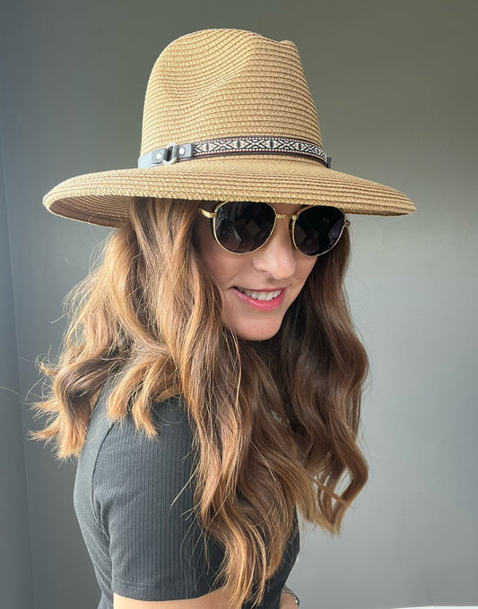 Charlotte Packable Sun Hat - Tan