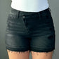 Asher Black Denim Shorts