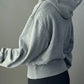 Luca Crop Fleece Hooded Sweatshirt