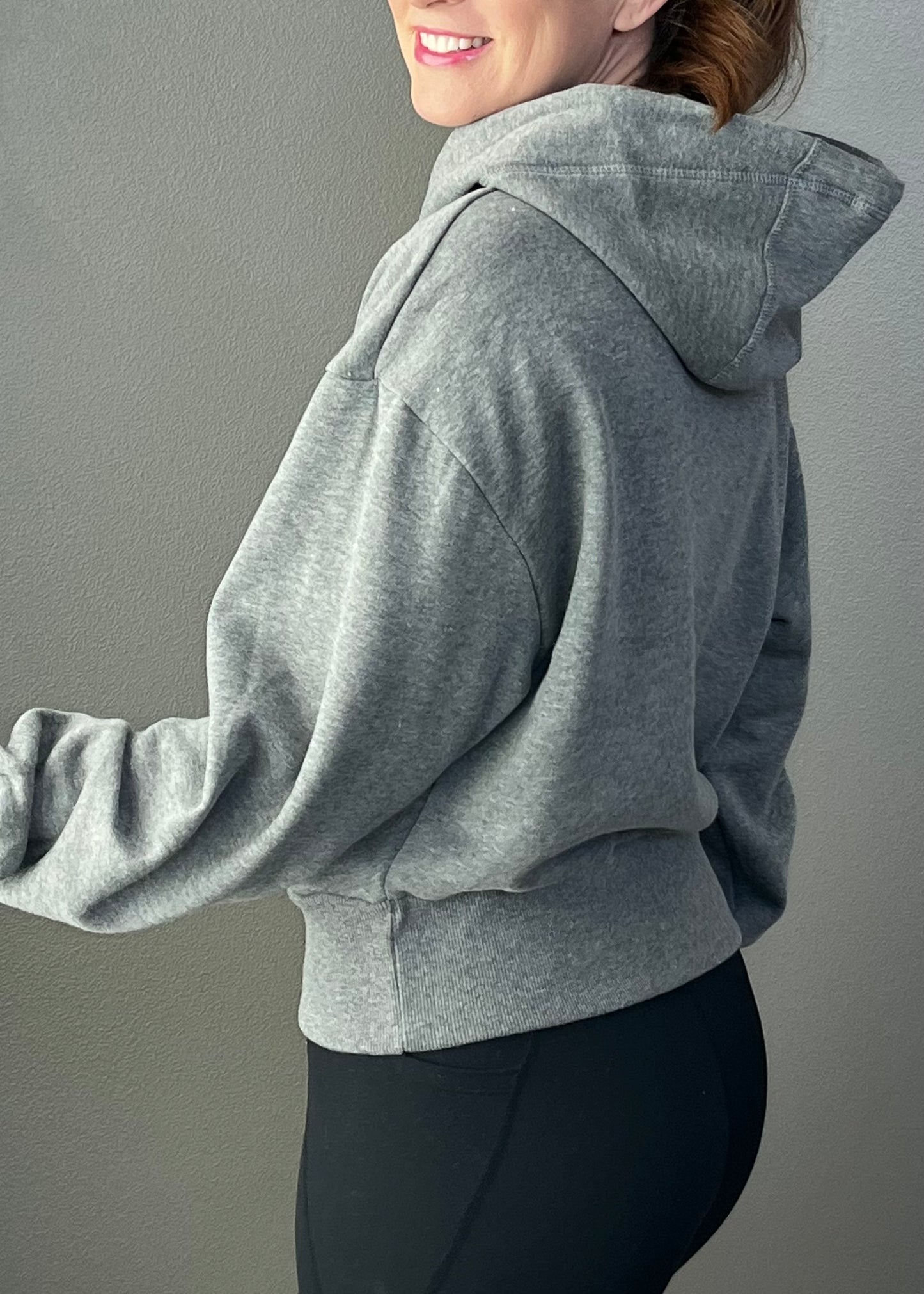 Luca Crop Fleece Hooded Sweatshirt