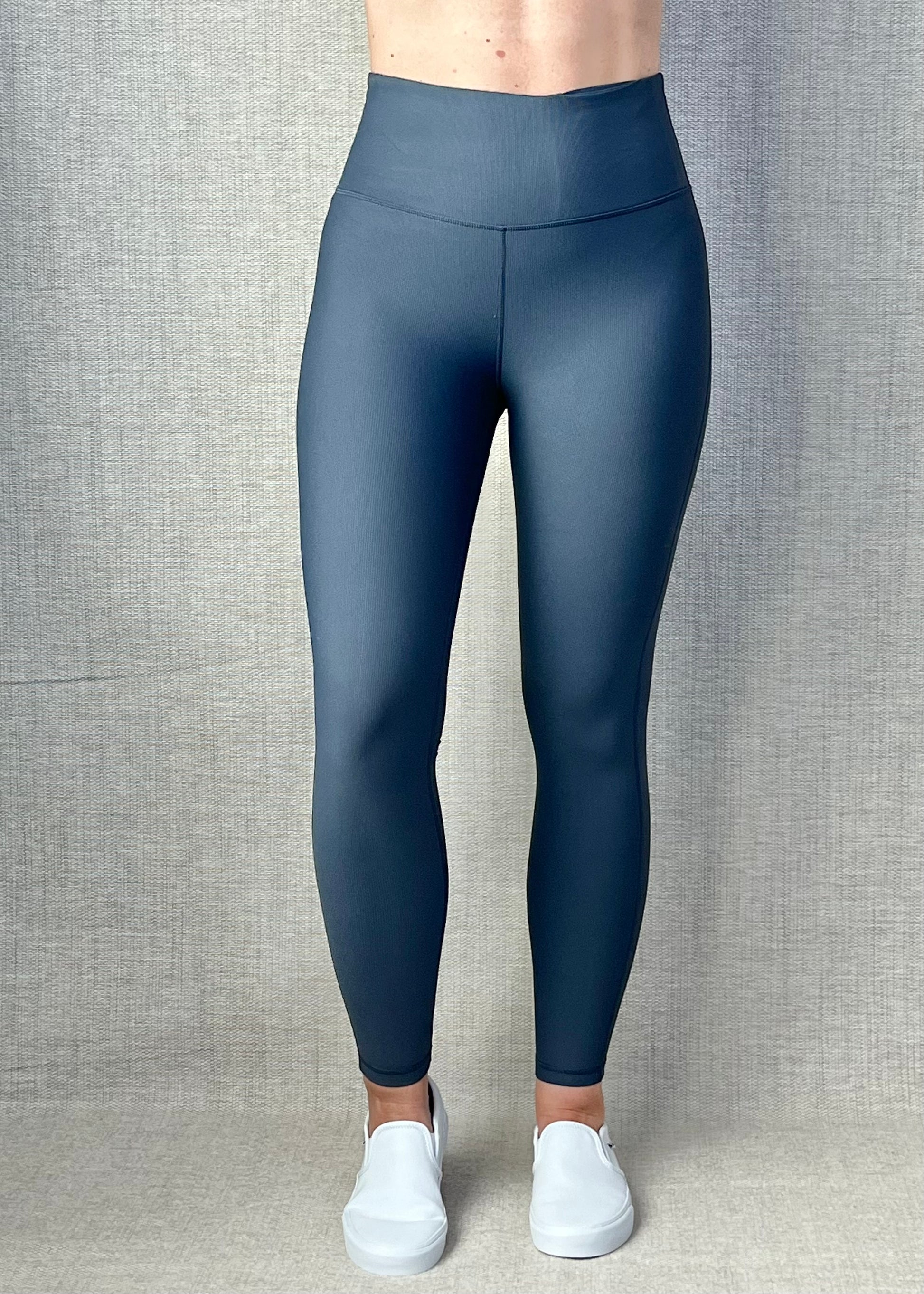 Maya Micro Ribbed Leggings - Dusty Blue – Modfit Boutique